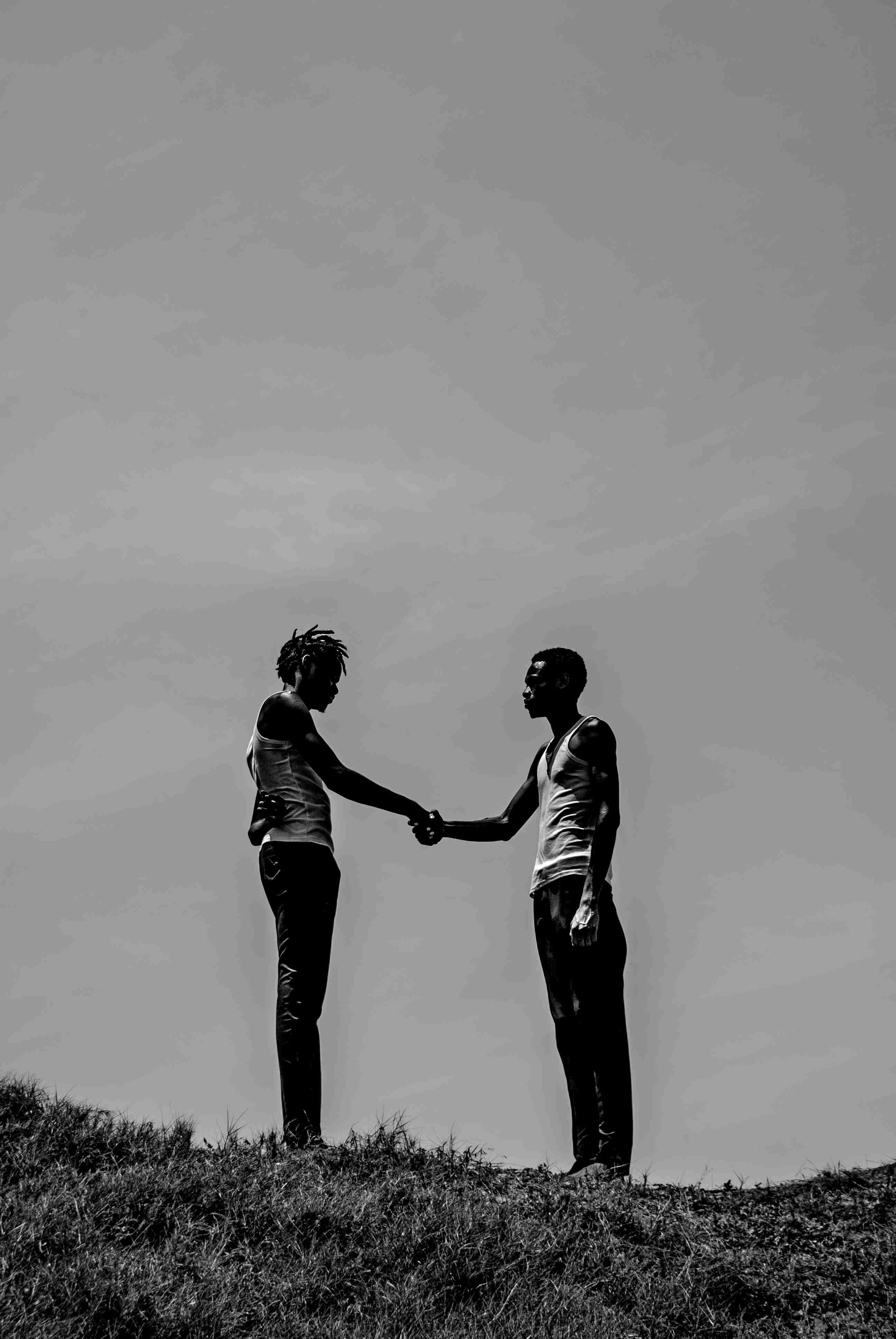 two men shaking hands