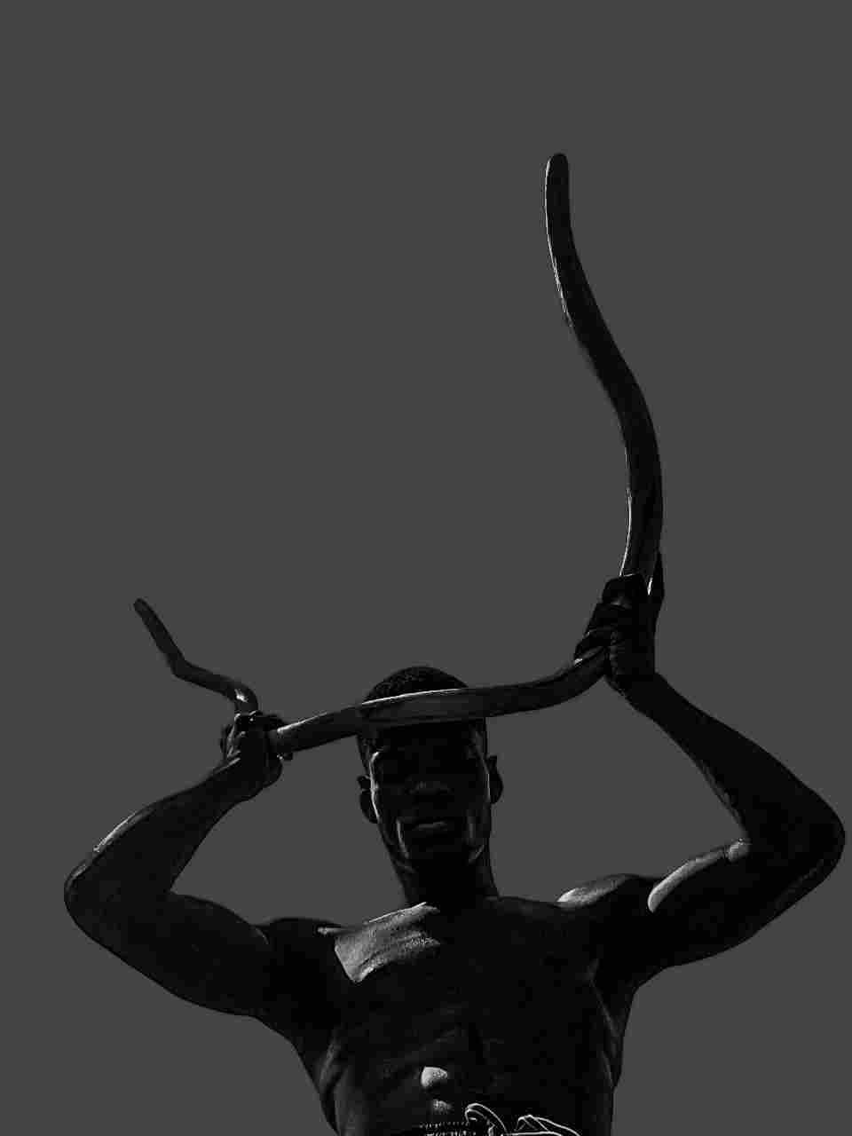 Image of a man with horns above his head